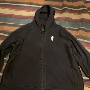 Jordan Zion Men's Black Hooded Zip Up Sweat Shirt Hoodie